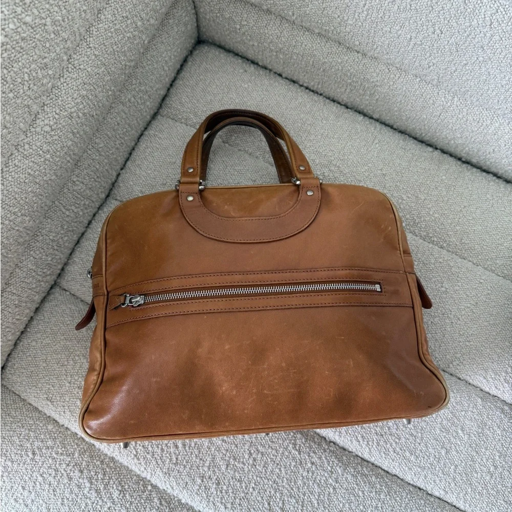 Leather Briefcase Bag in Brown